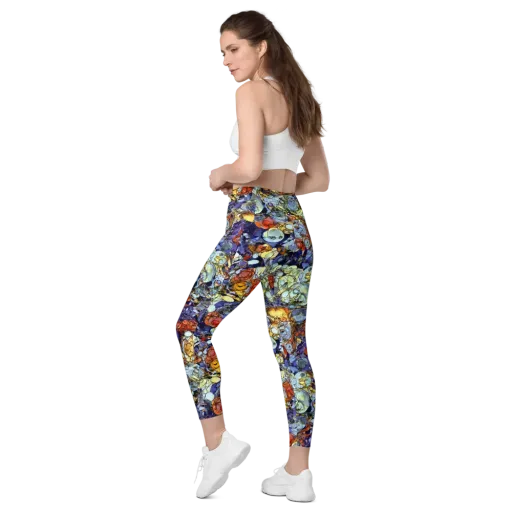 Saffron Garden on a Leggings with Pockets