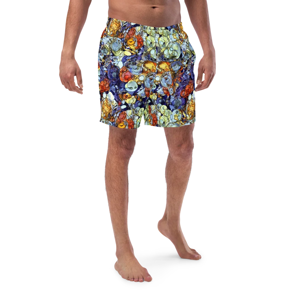 Saffron Garden on Swim Trunks — Front