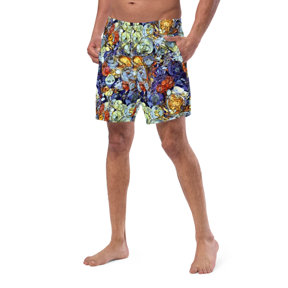 Saffron Garden on Swim Trunks — Left Front