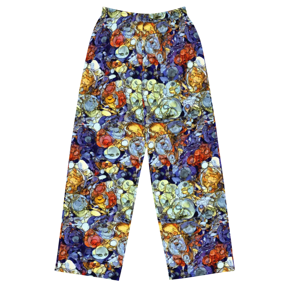 Saffron Garden on Wide-Leg Pants — Front