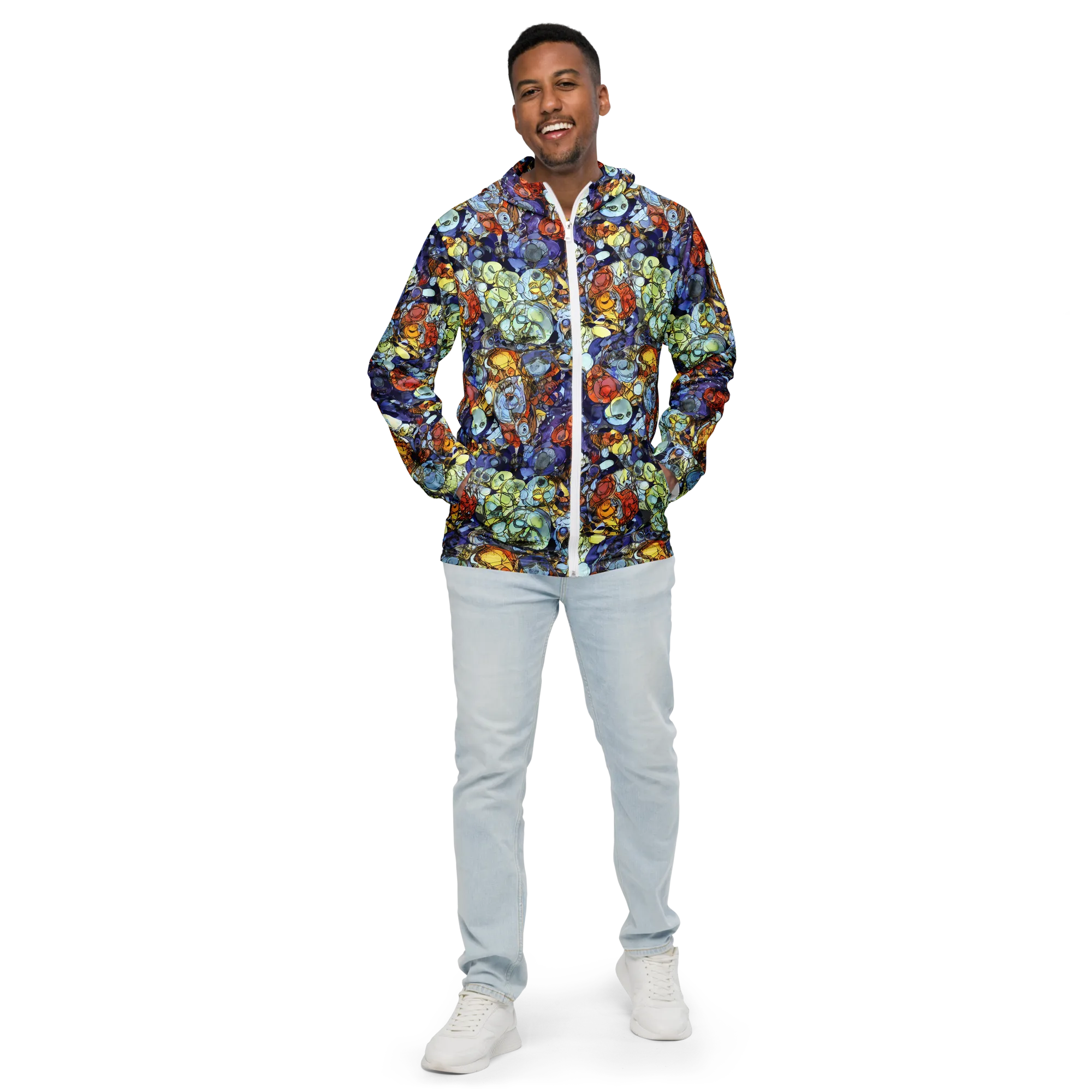 Saffron Garden on Men's Windbreaker — Front