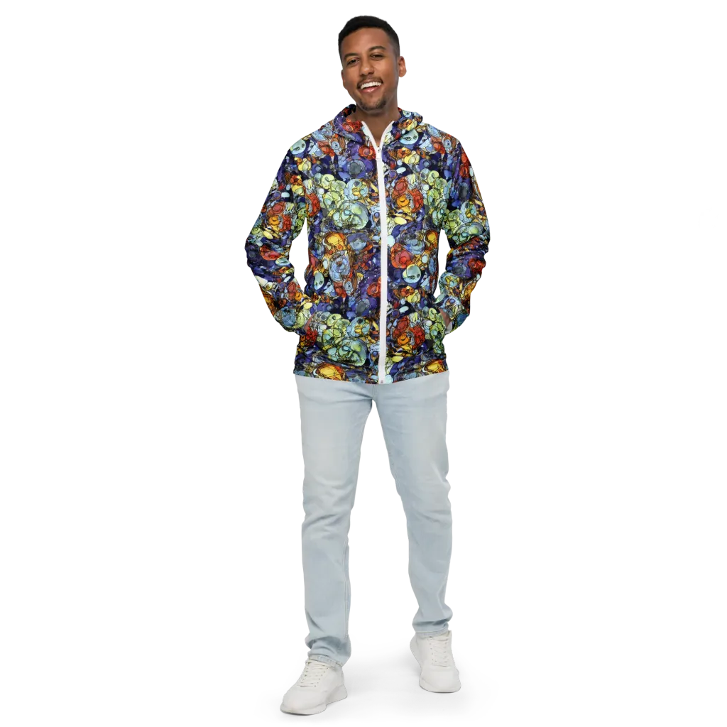 Saffron Garden on Men's Windbreaker — Front