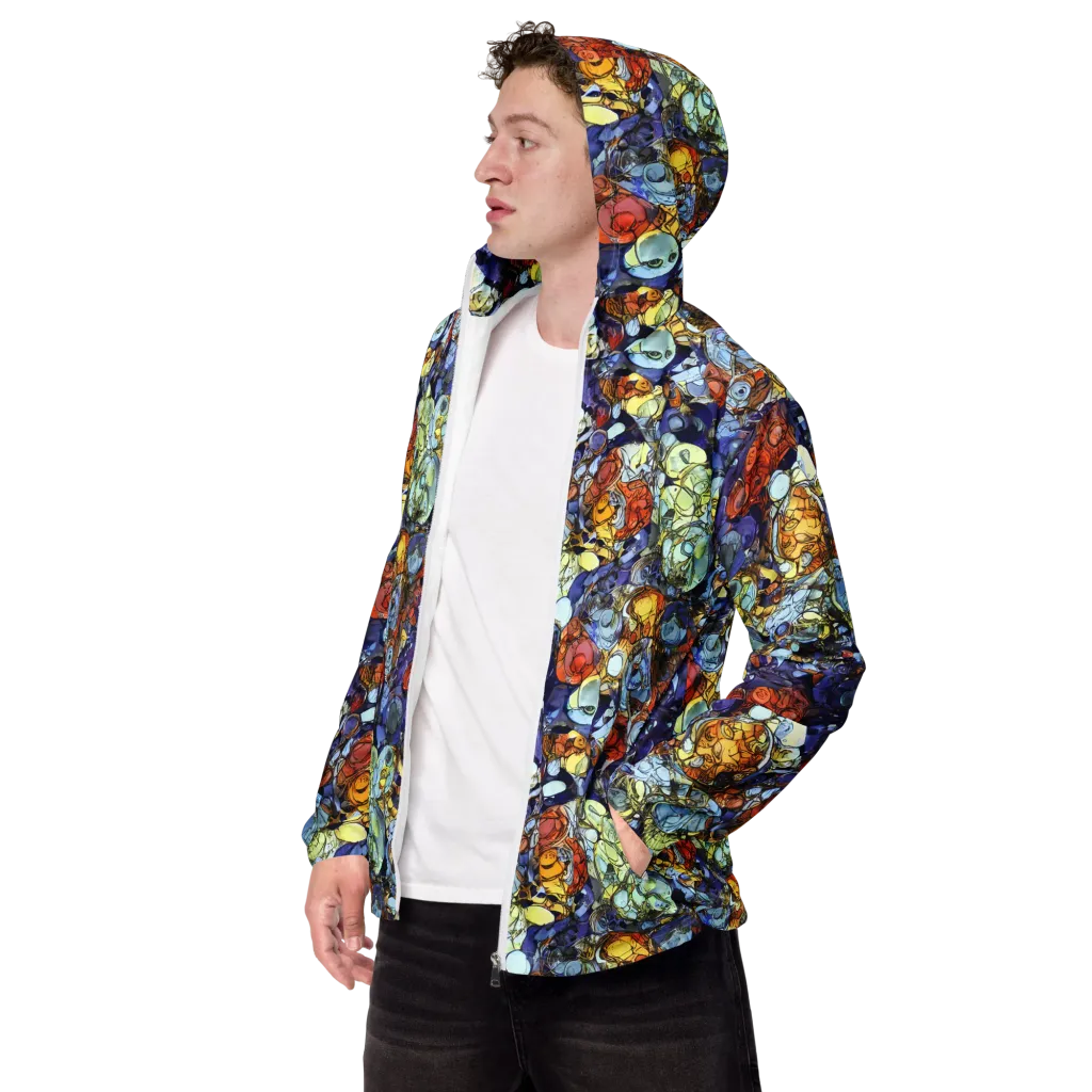 Saffron Garden on Men's Windbreaker — Left Front