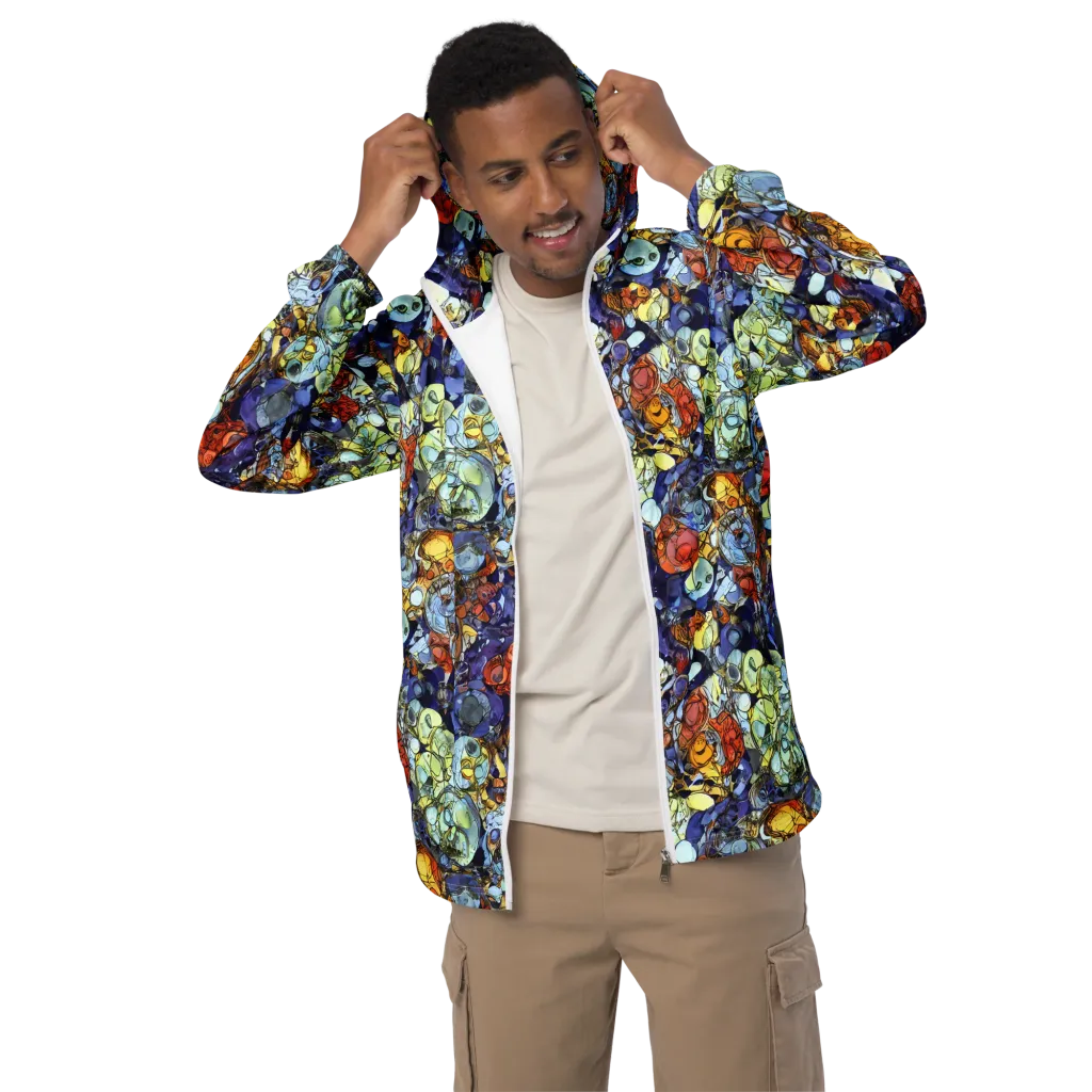 Saffron Garden on Men's Windbreaker — Front