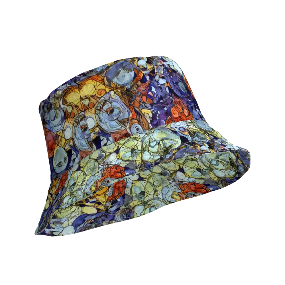 Saffron Garden on Reversible Bucket Hat — Product details Outside