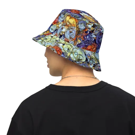 Saffron Garden on a Reversible Bucket Hat
