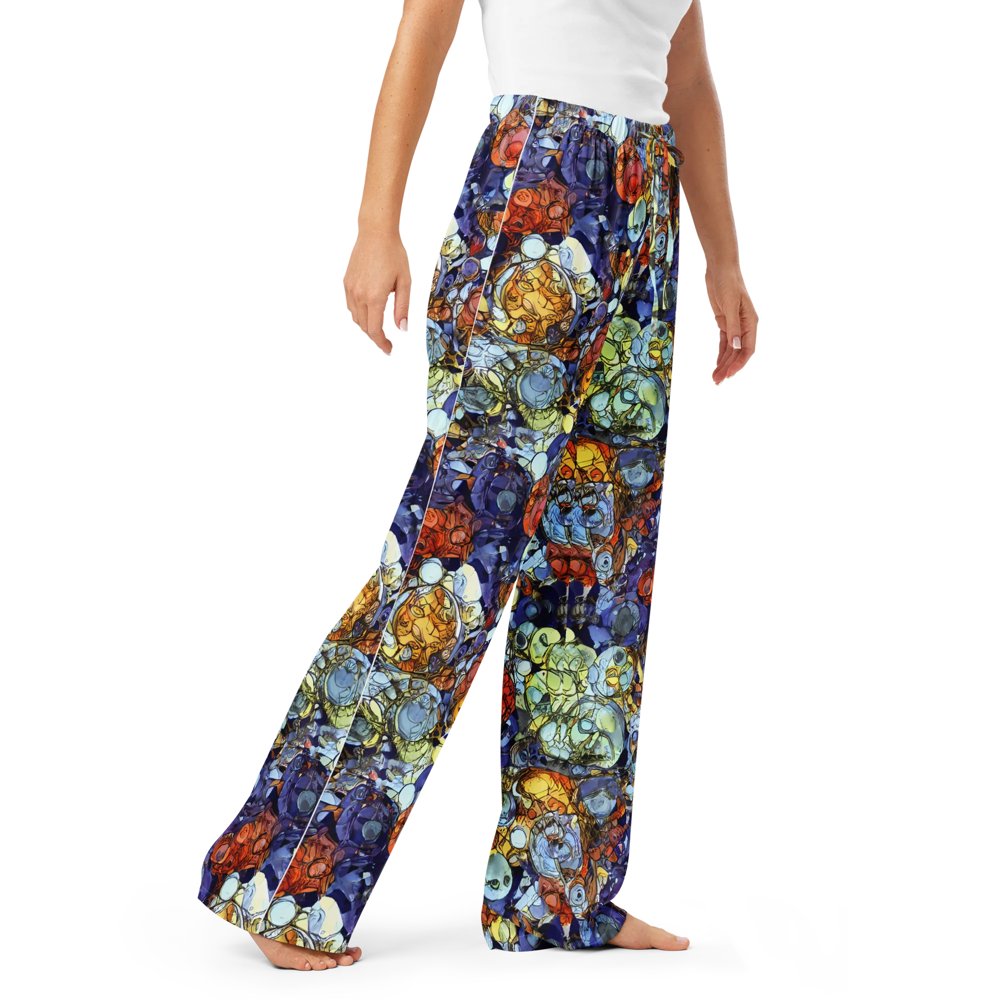 Saffron Garden on Women's Pajama Pants — Right Front