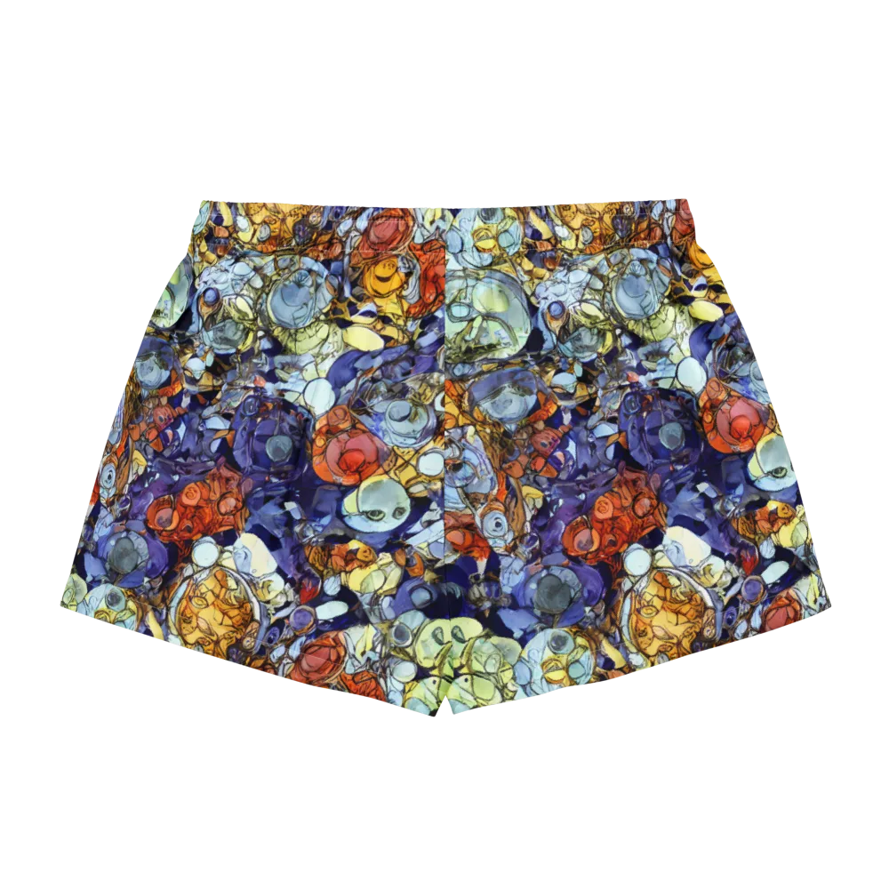 Saffron Garden on Women's Pajama Shorts — Back