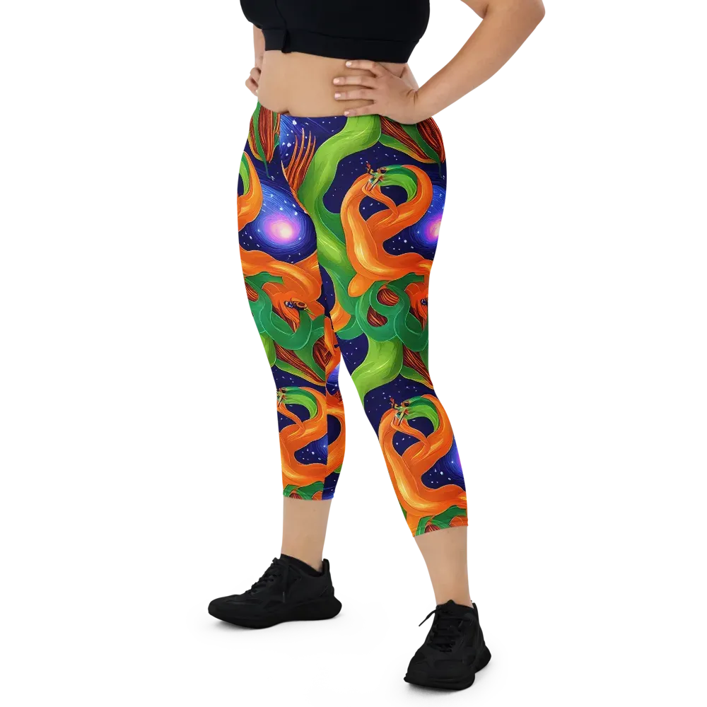 Cosmic Aviary on Capri Leggings — Front