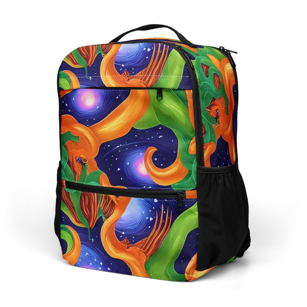 Cosmic Aviary on Utility Backpack — Left Front