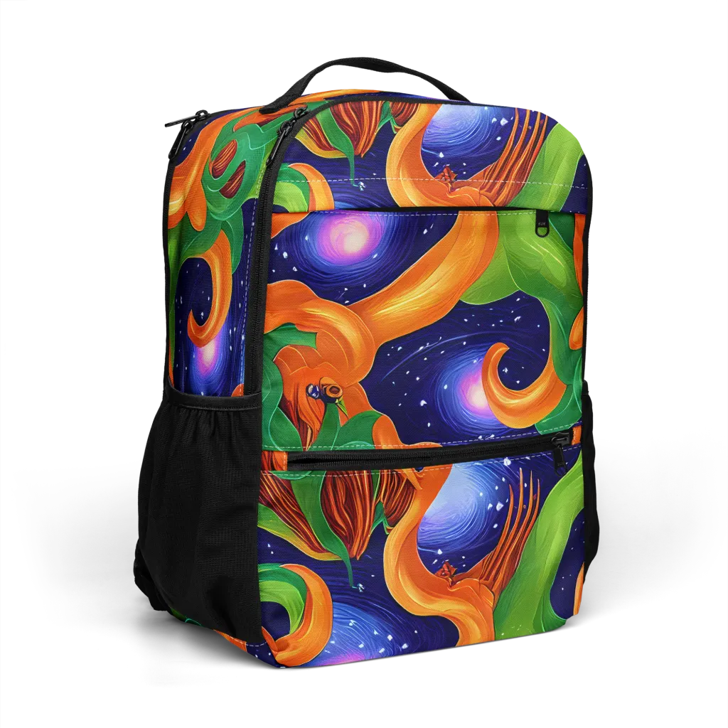 Cosmic Aviary on Utility Backpack — Right Front
