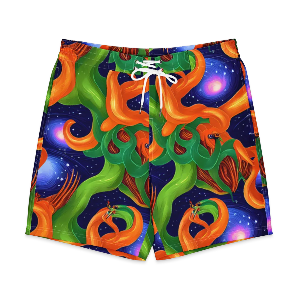 Cosmic Aviary on Men's Board Shorts — Front