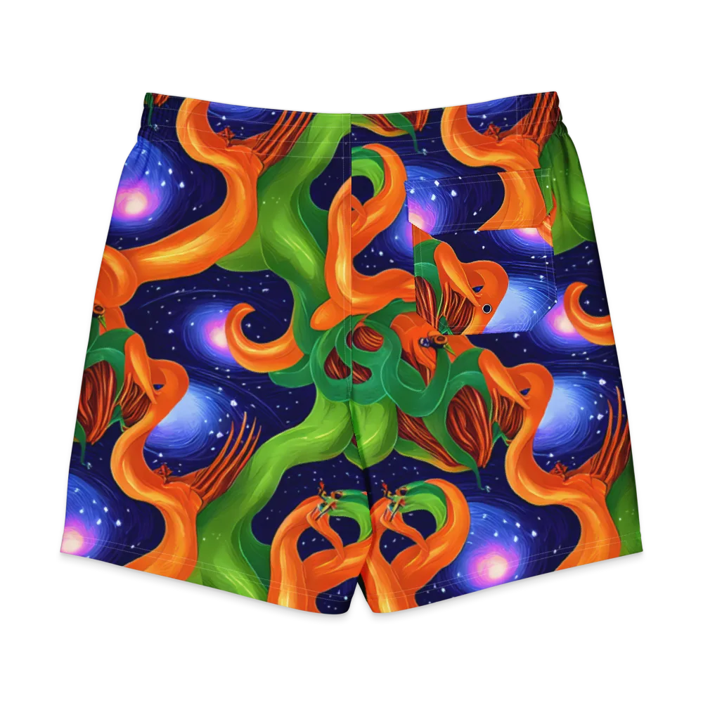 Cosmic Aviary on Men's Board Shorts — Back