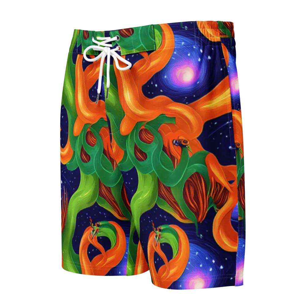 Cosmic Aviary on Men's Board Shorts — Front
