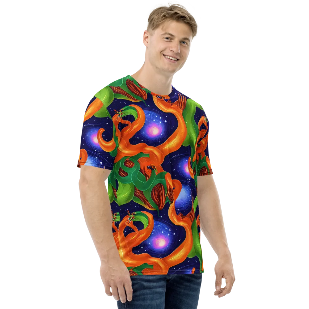 Cosmic Aviary on Men's Crew Neck T-Shirt — Right