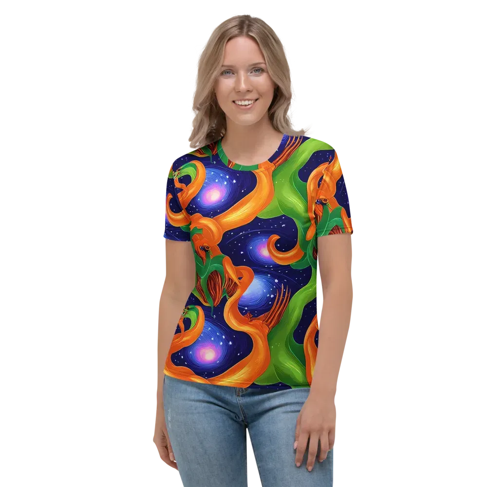 Cosmic Aviary on Women's Crew Neck T-Shirt — Front