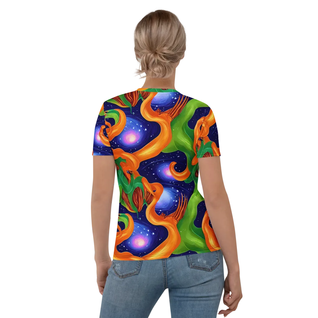 Cosmic Aviary on Women's Crew Neck T-Shirt — Back