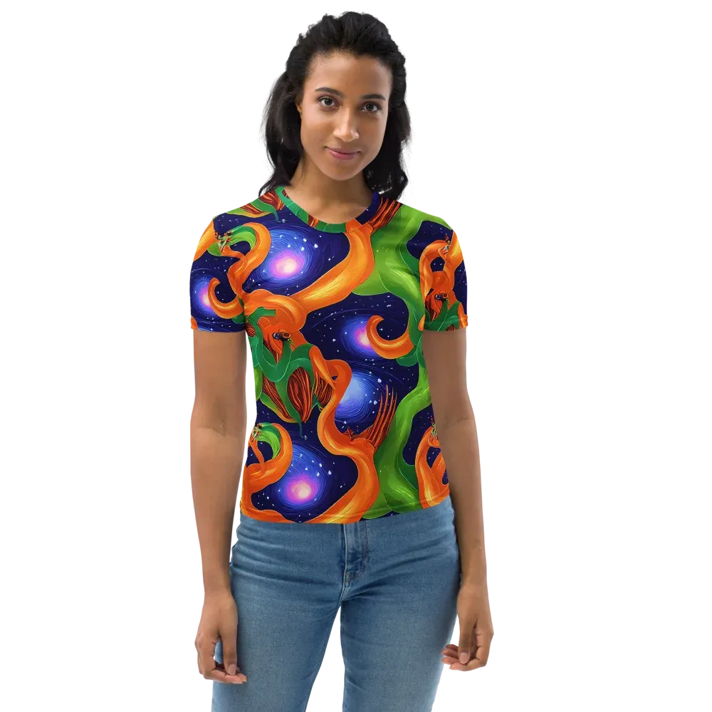 Cosmic Aviary on Women's Crew Neck T-Shirt — Front