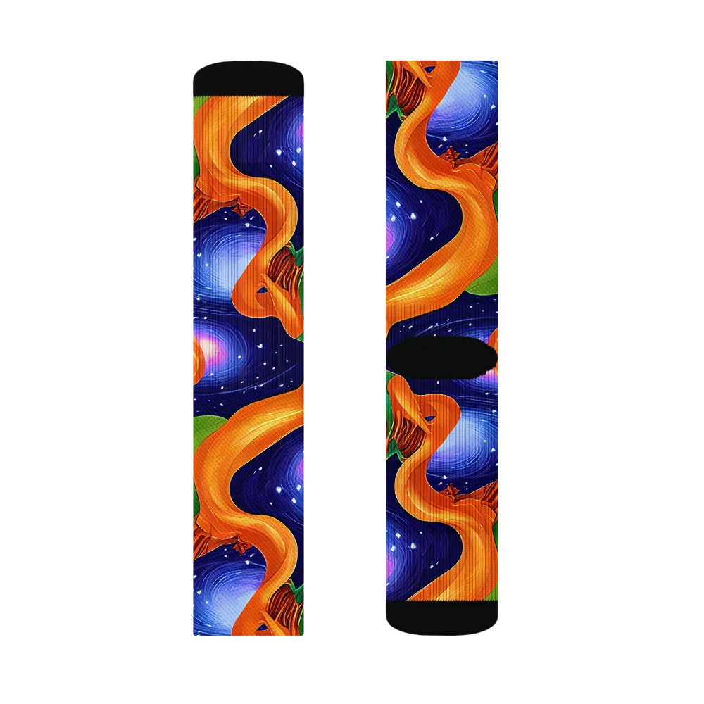 Cosmic Aviary on Socks — Left Sock