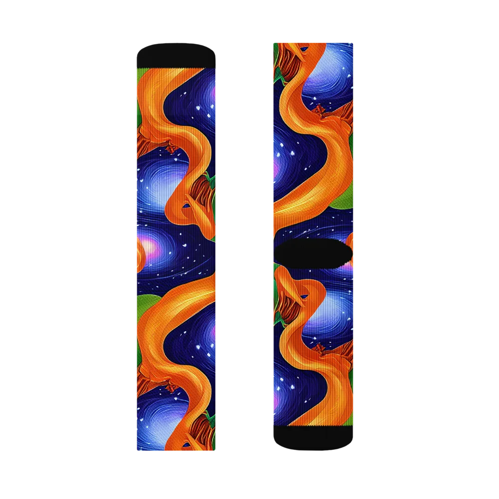 Cosmic Aviary on Socks — Right Sock