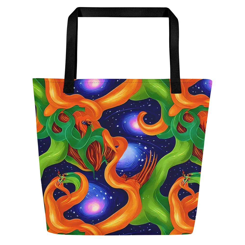 Cosmic Aviary on Large Tote Bag W/ Pocket — Front