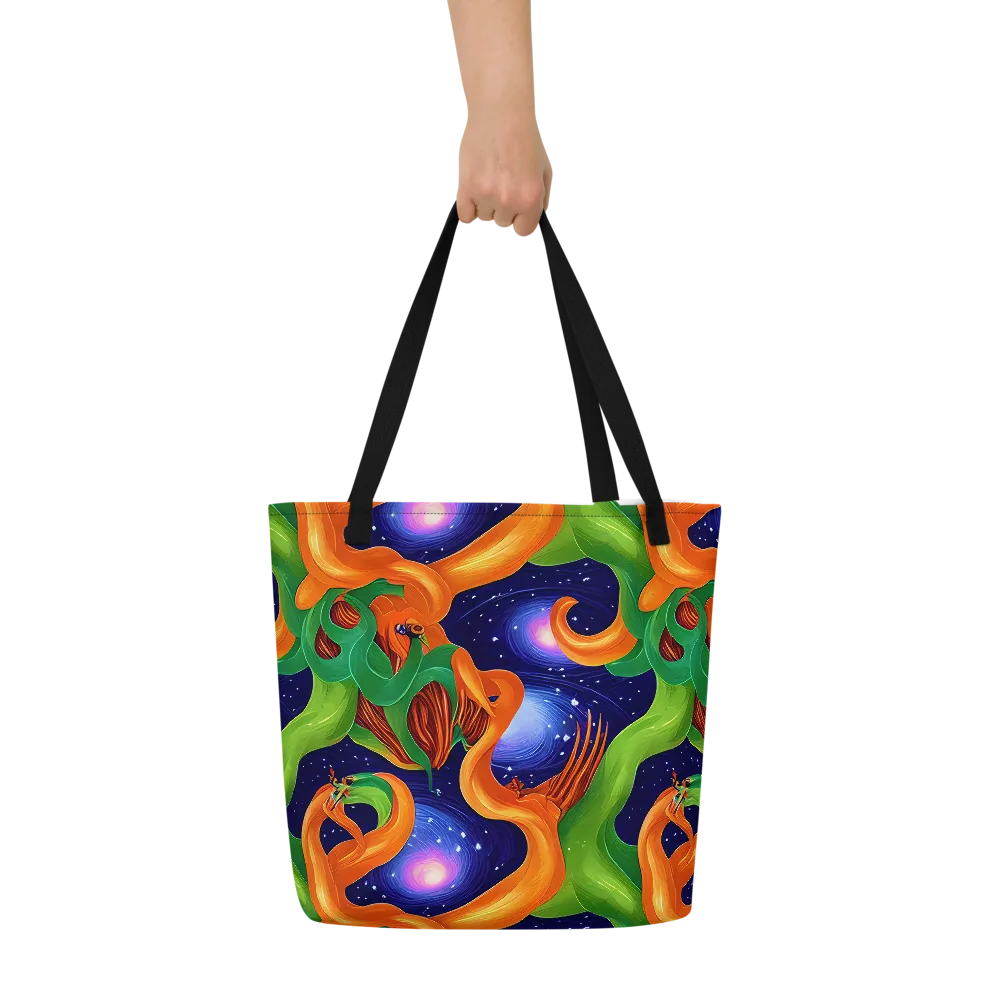 Cosmic Aviary on Large Tote Bag W/ Pocket — Front