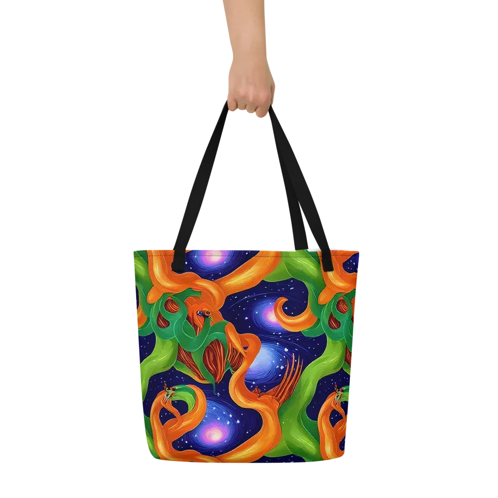 Cosmic Aviary on Large Tote Bag W/ Pocket — Front