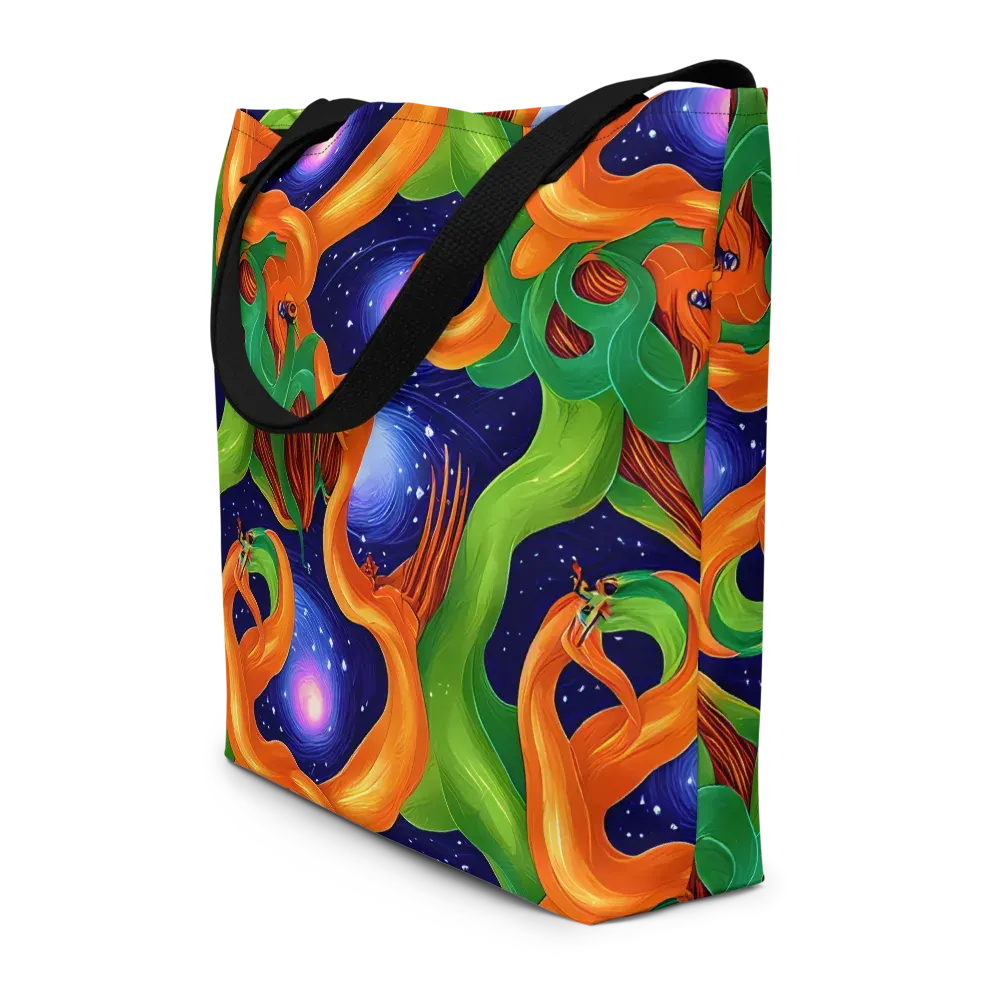 Cosmic Aviary on Large Tote Bag W/ Pocket — Front