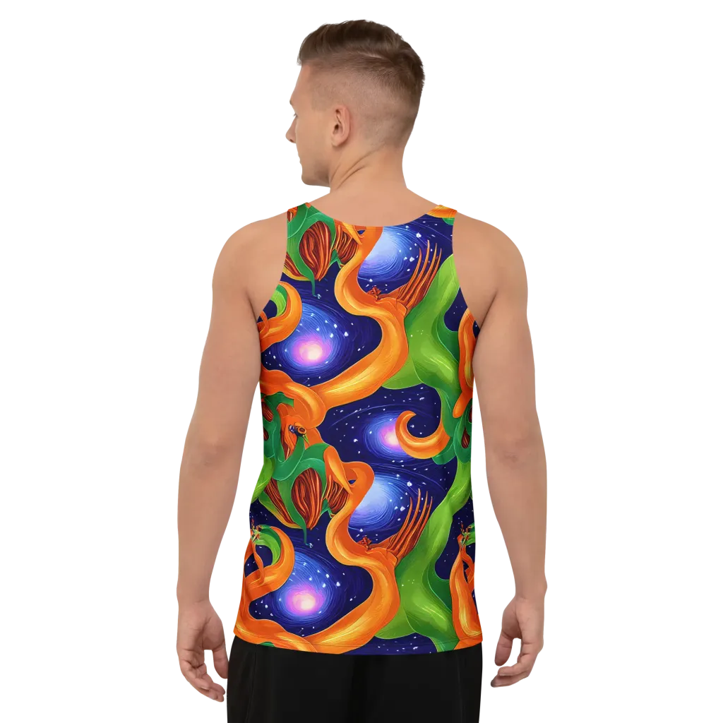 Cosmic Aviary on Men's Tank Top — Back