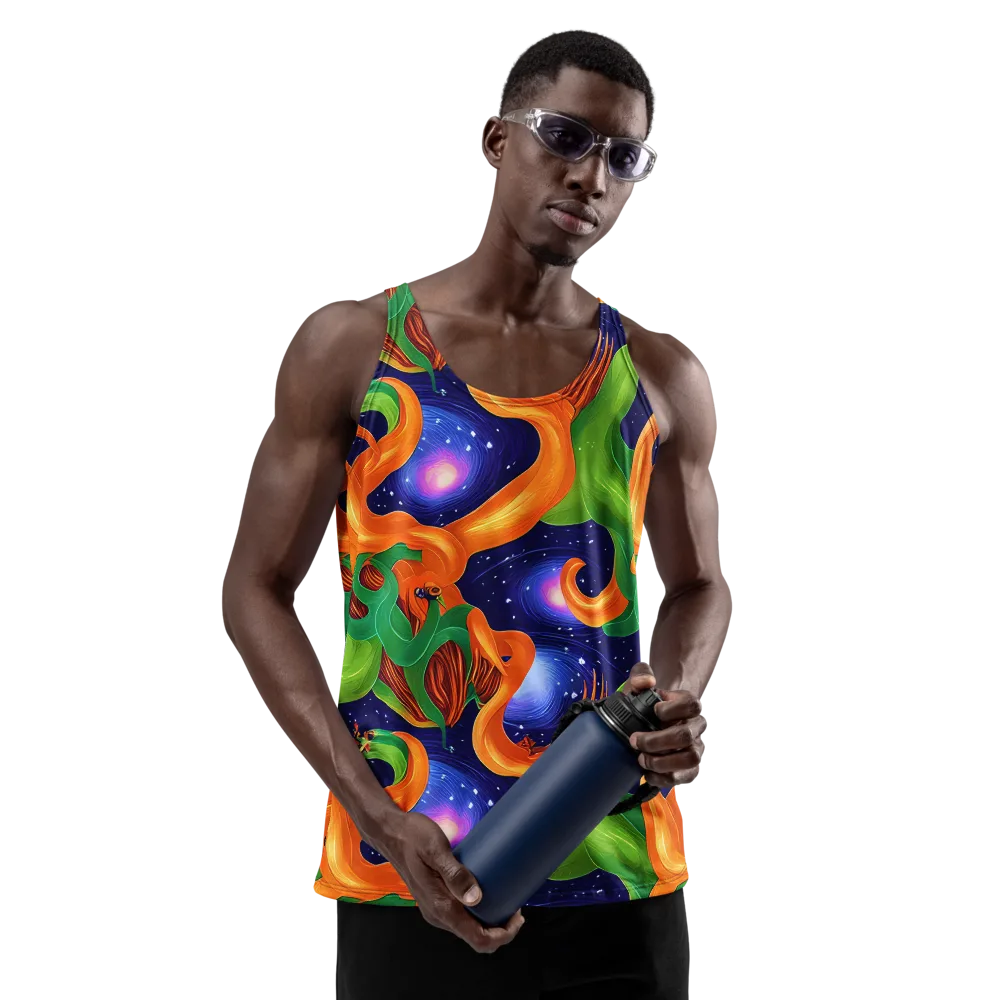 Cosmic Aviary on Men's Tank Top — Front