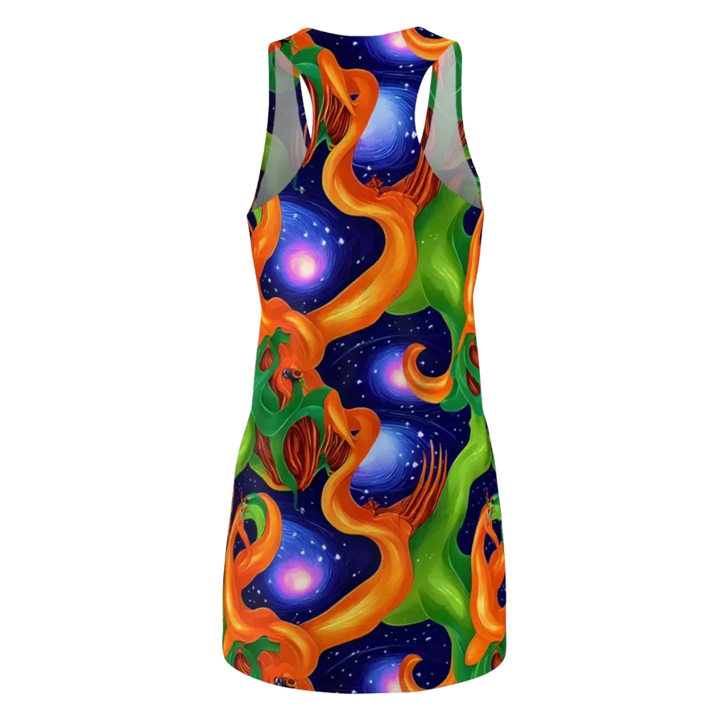 Cosmic Aviary on Racerback Dress — Back