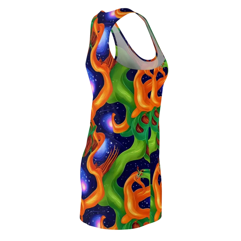 Cosmic Aviary on Racerback Dress — Back Side