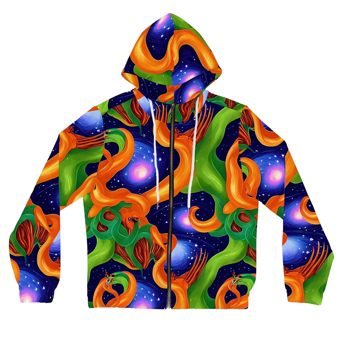 Cosmic Aviary on Women's Full-Zip Hoodie — Front