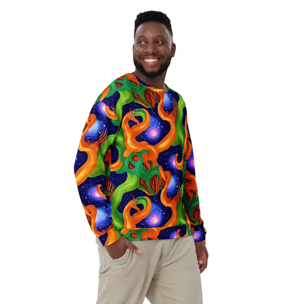 Cosmic Aviary on Sweatshirt — Front
