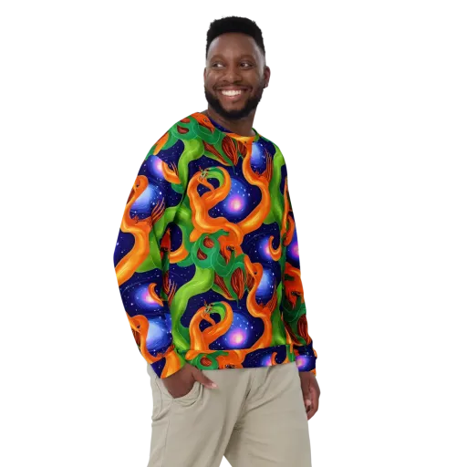 Cosmic Aviary on a Sweatshirt