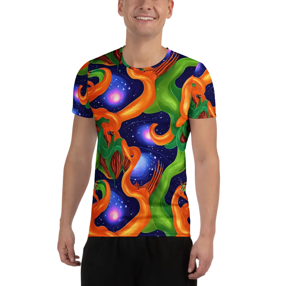 Cosmic Aviary on Men's Athletic T-Shirt — Front