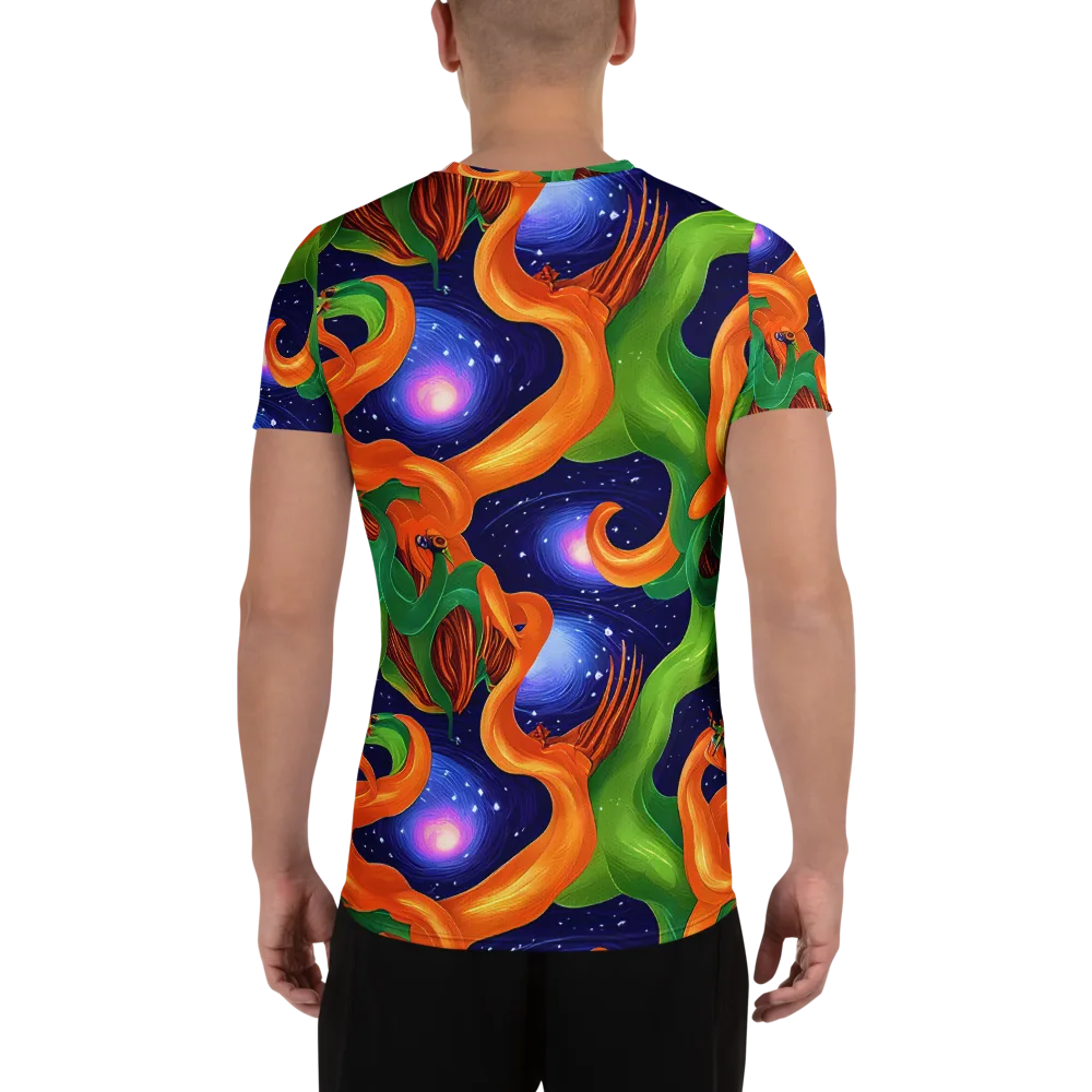Cosmic Aviary on Men's Athletic T-Shirt — Back
