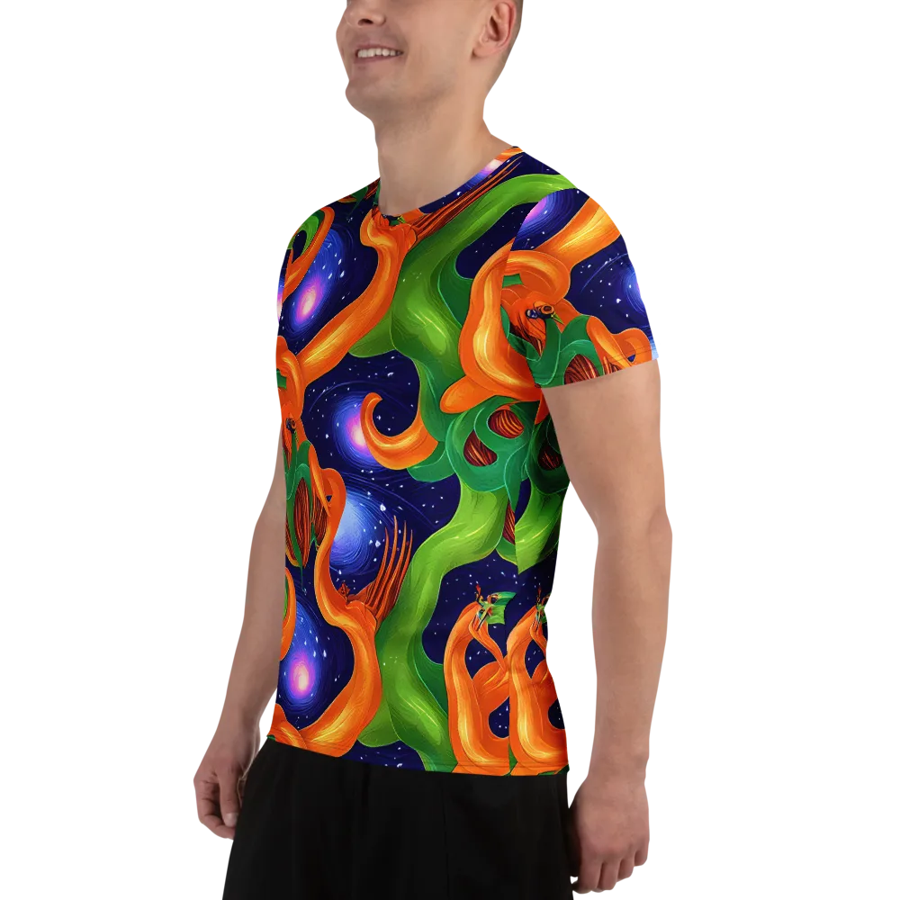 Cosmic Aviary on Men's Athletic T-Shirt — Left