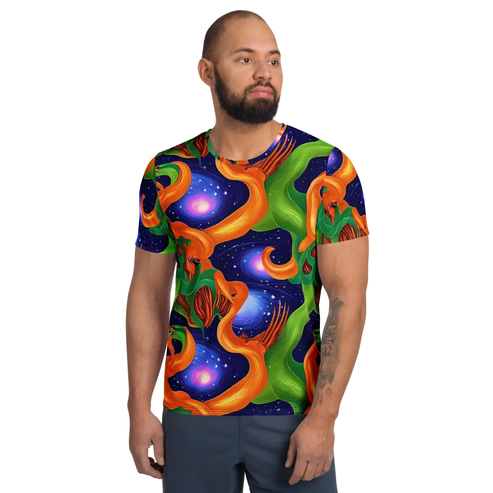 Cosmic Aviary on Men's Athletic T-Shirt — Front