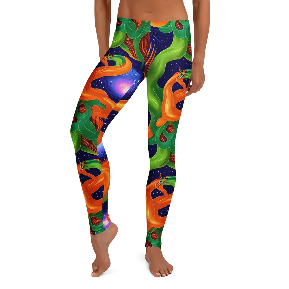 Cosmic Aviary on Leggings — Front