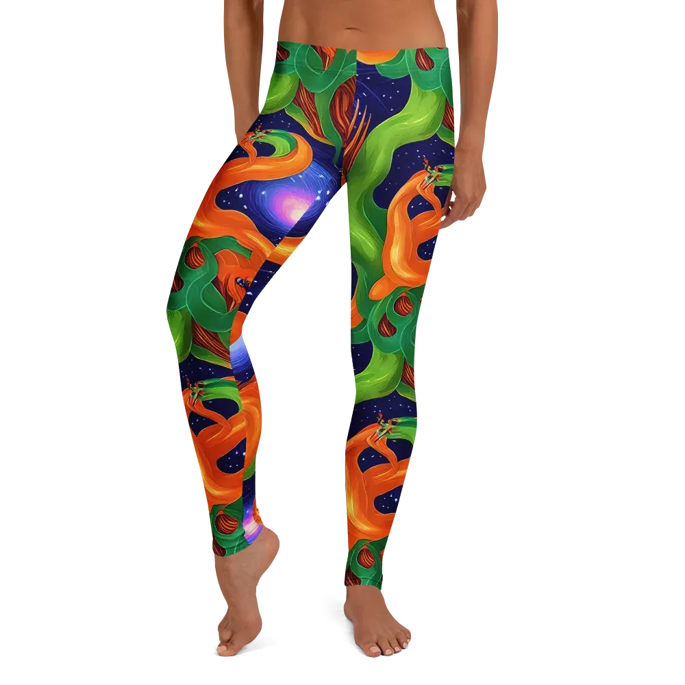 Cosmic Aviary on Leggings — Front