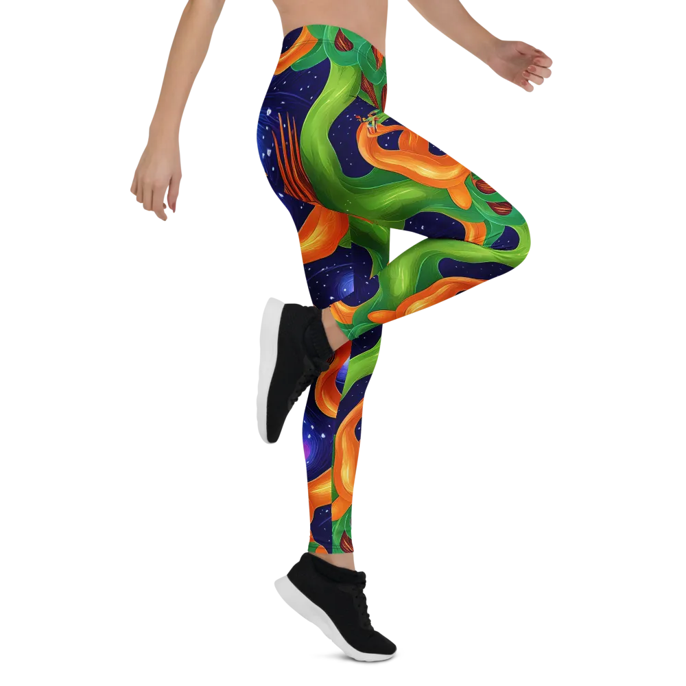 Cosmic Aviary on Leggings — Right