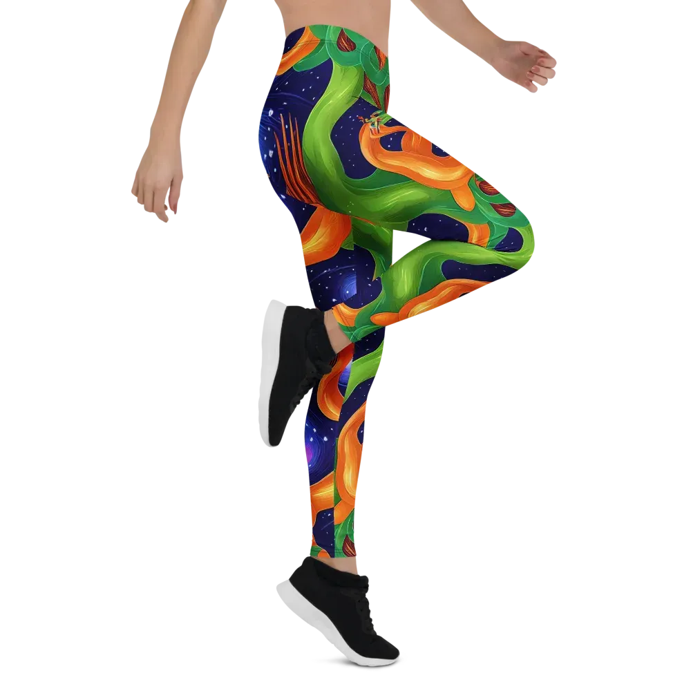 Cosmic Aviary on Leggings — Right