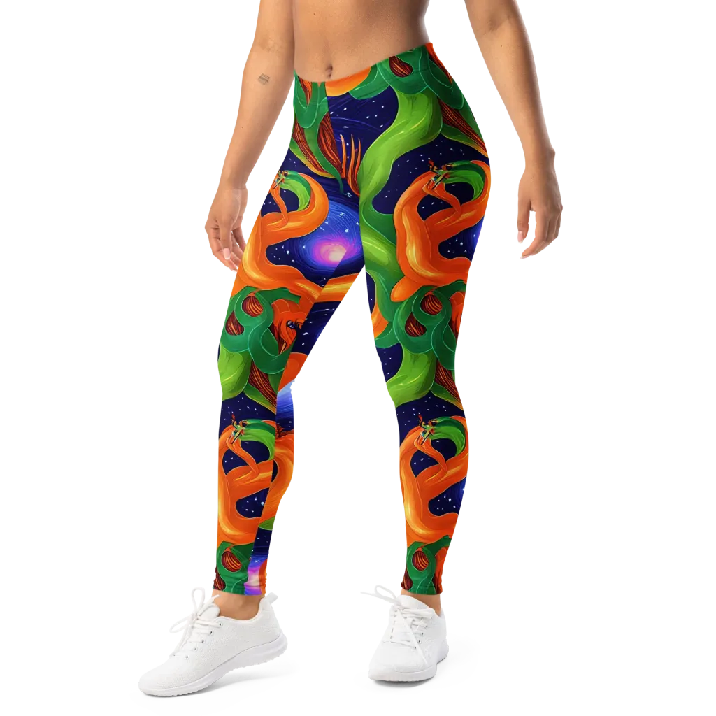 Cosmic Aviary on Leggings — Left Front
