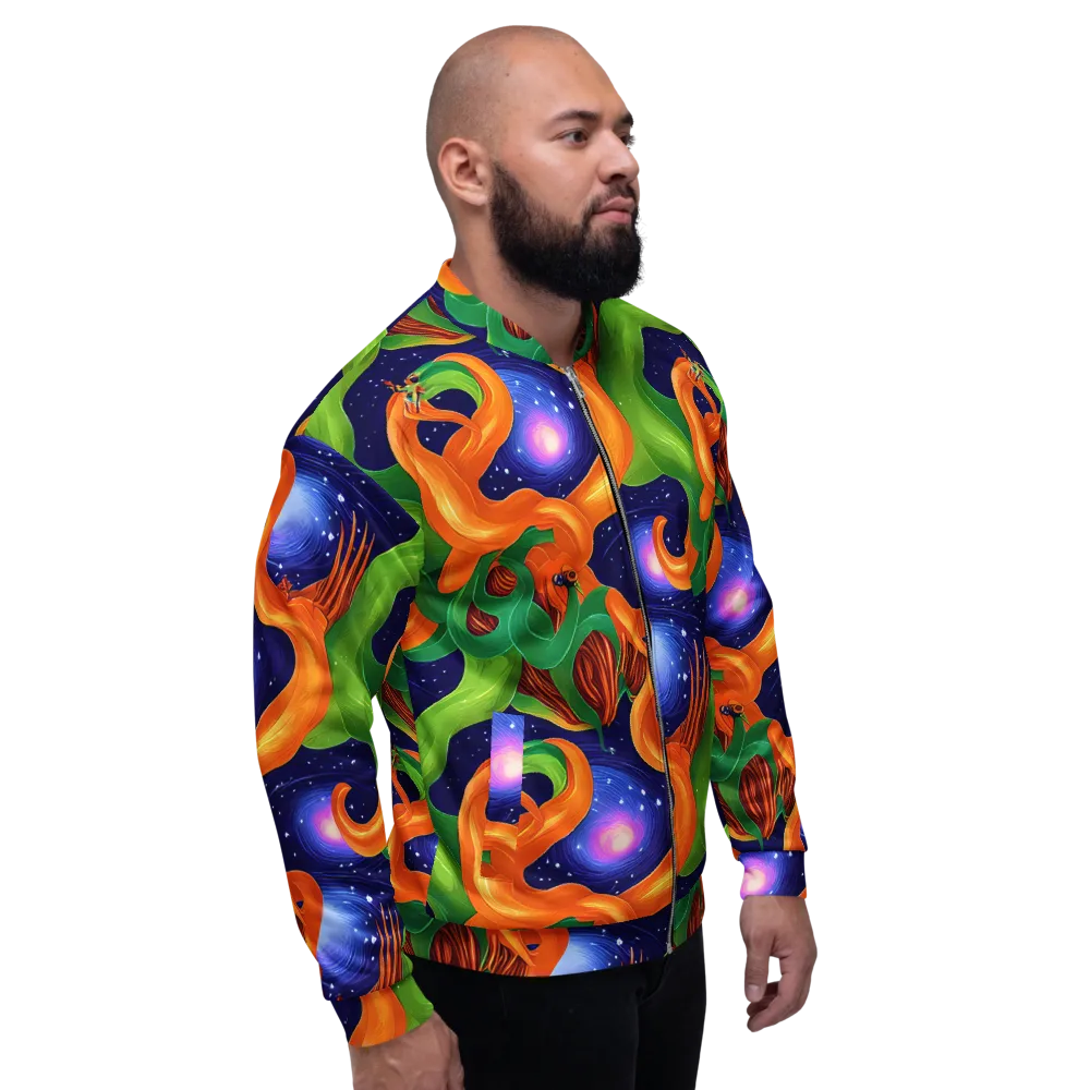 Cosmic Aviary on Bomber Jacket — Right
