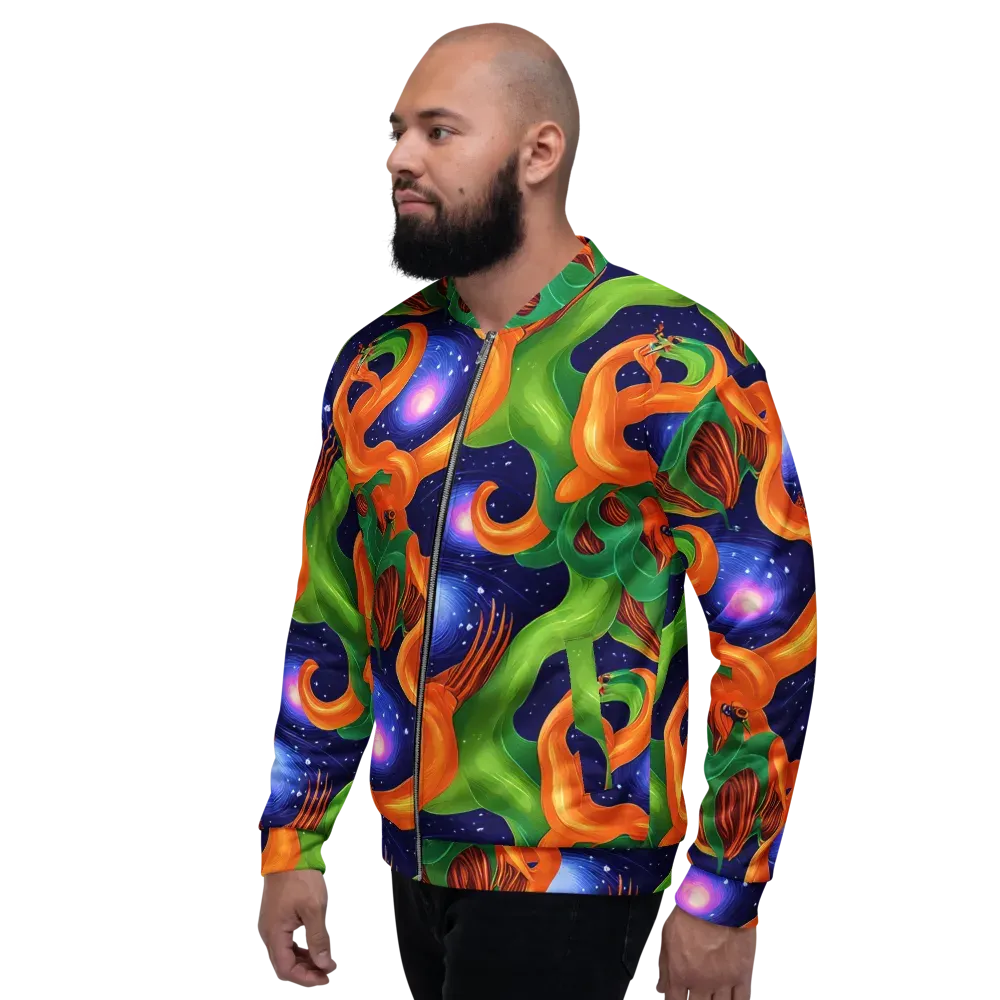 Cosmic Aviary on Bomber Jacket — Left