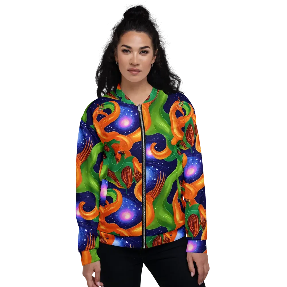 Cosmic Aviary on Bomber Jacket — Front