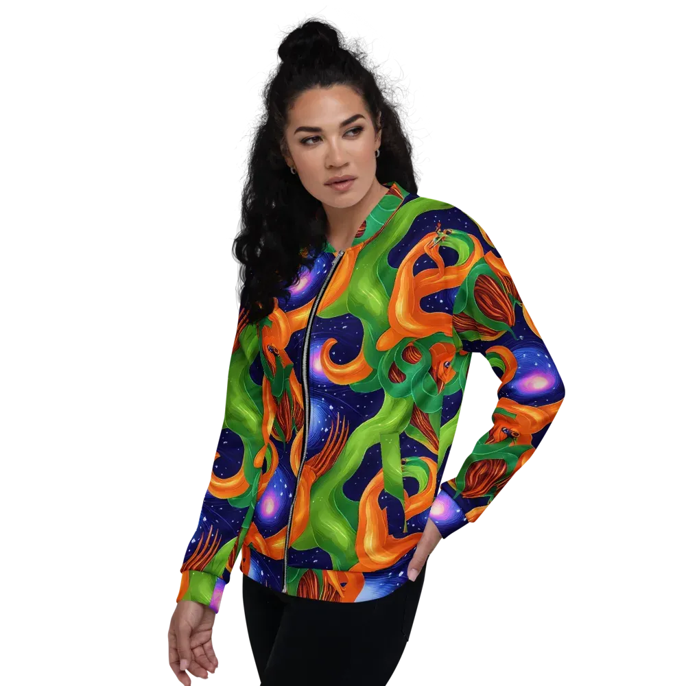 Cosmic Aviary on Bomber Jacket — Left