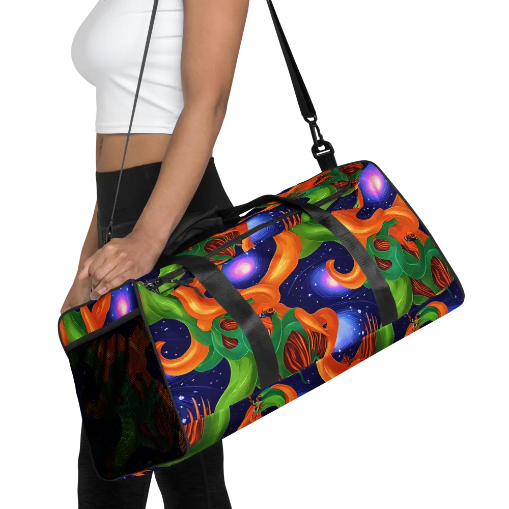 Cosmic Aviary on Duffle Bag — Front