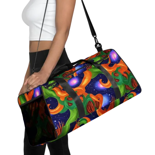Cosmic Aviary on a Duffle Bag